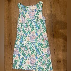 Charming Floral Dress in Green and Pink
